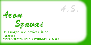 aron szavai business card